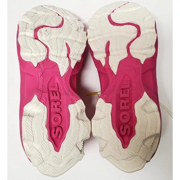 Sorel Sneakers Kinetic Breakthru Tech Lace 7.5 Bleached Ceramic & Fucshia Shoes - Picture 12 of 13